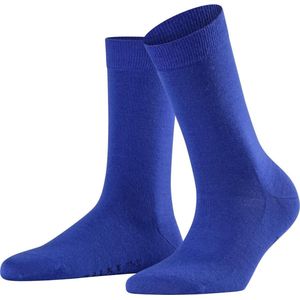 FALKE Softmerino dik halfhoog comfortabel zonder motief zacht winter warm ondoorzichtig Merinowol Katoen Blauw Dames sokken - Maat 39-40