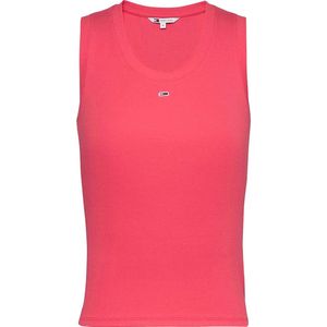 Tommy Jeans - T-shirt - Ronde Hals - Zwart - 95% Katoen, 5% Elastaan