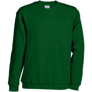 James and Nicholson Unisex Round Heavy Sweatshirt (Donkergroen)