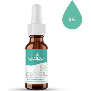 Okaizo 5% CBD olie op basis van MCT olie met vitamine B12