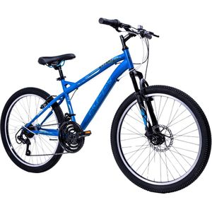 Huffy Extent 24 Inch Kinderfiets Shimano 18 versnellingen Mountainbike voor Jongens en Meisjes 8+ jaar - Blauw
