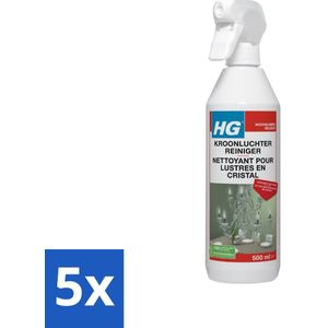 HG - Kroonluchterreiniger - Streeploze Schoonmaak - 500 ml - Bulkverpakking - 5 stuks