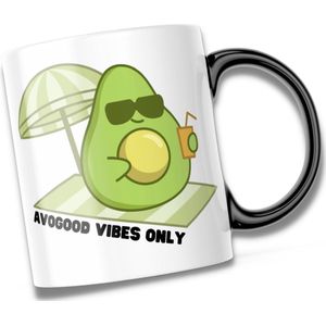 Mok - Avogood vibes only - Avocado - Thee - Koffie - Zwart