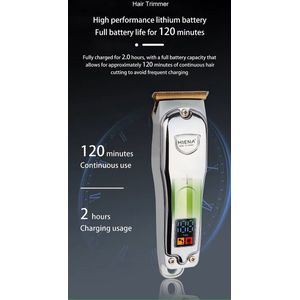 Tondeuse Hiena HYN-008 Professioneel - Haarsnijmachine - Haartrimmer - Draadloos - Usb - Oplaadbaar - Baard - Scheerapparaat
