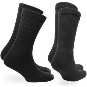 Norfolk - 2 paar - Stretch+ Extra Wijde Sokken - Warme Wollen Sokken - Zwart - Maar 35-38 - Peter