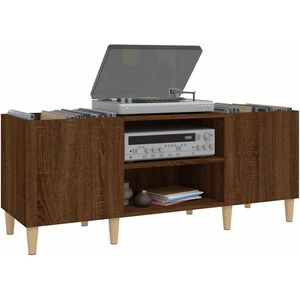 Platenspeler Meubel - LP-kast - Platenspelerkast - Draaitafelstandaard - Platenspelerstandaard - Vintage Displayplank - Bruin