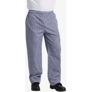 Koksbroek geruit - blauw/wit - Vitello - XXL