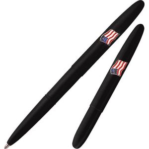 600BAF Fisher Space Pen Bullet Mat Zwart met Amerikaanse Vlag