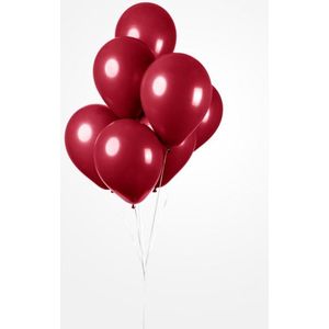 25 Ballonnen Bordeaux, 30 cm , 100% biologisch afbreekbare Ballonnen, Helium geschikt, Verjaardag, Feest, Koningsdag, Voetbal