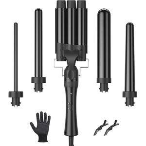Multifunctionele 5-in-1 Krultang met 3 Vaten en Keramische Coating