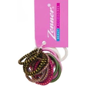 Zenner 18 gekleurde elastiekjes - haarelastiekjes kids - metal free - mini haarelastiek