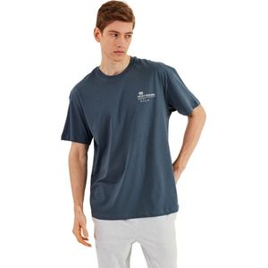 COMEOR Heren Korte Mouw Klassiek Katoenen Oversized T-Shirt met Ronde Hals