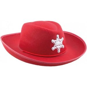 Kinder cowboyhoed rood