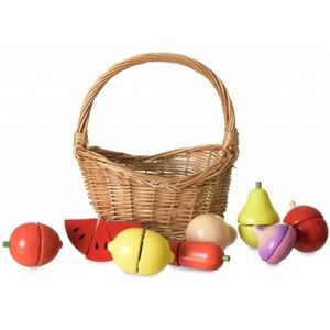 Egmont Toys Snijgroenten en fruit in mand incl mes 8-delig 18x10x23 cm