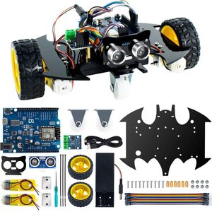 SyncGear 2WD Robot Bouwpakket Geschikt Voor Arduino - ESP32 Microcontroller - Robot Bouwen - Programmeren voor Kinderen - Robot Speelgoed - Programmeren - Arduino Starter Kit - Met Complete Digitale Handleiding & Modules
