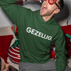 Foute Kerst Hoodie Groen Gezellig. L