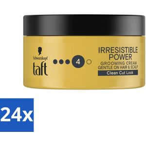 Taft - Irresistible Power 4 - Grooming Cream - Gladde finish - 100 ml - Voordeelverpakking - 24 stuks