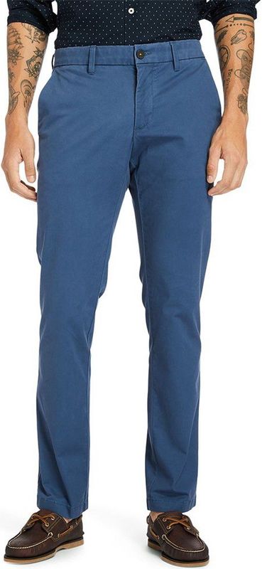 Timberland Sargent Lake Stretch Twill Slim Chino Broek Blauw 38 / 34 Man