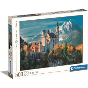 Clementoni - Puzzel 500 Stukjes High Quality Collection Neuschwanstein Castle, Puzzel Voor Volwassenen en Kinderen, 14-99 jaar, 35146