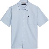 Tommy Hilfiger SOLID OXFORD SHIRT S/S Jongens Overhemd - Blue - Maat 12