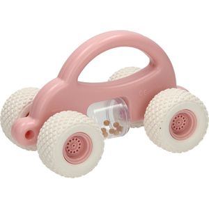 Peuter Speelgoedauto met Rammelaar - Pastel Roze