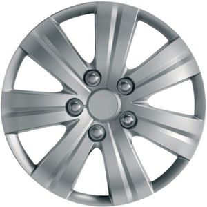 Velgenset hoogglans 4 stuks - Wieldoppen met verstelbare bevestiging