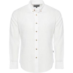 Carisma Wit Overhemd Lange Mouw Met Linnen 8529 - L