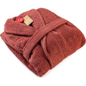 ARTG® Robezz - Badjas Sjaalkraag - 100% Badstof Katoen - Oud Rose - Old Pink - Maat XS