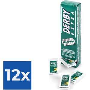 Derby Professional Double Razor Blades Scheermesjes - 100 stuks - Voordeelverpakking 12 stuks