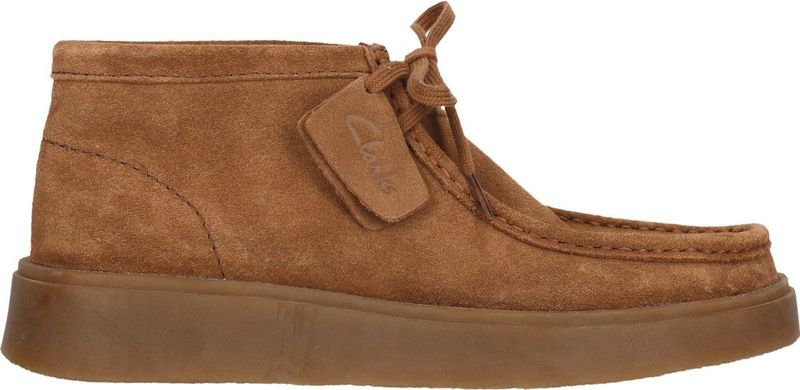 Clarksvoor mannen. 26183441 Torview Hi Leren Sneakers bruin (40), Leer, Plat, Veters, Casual