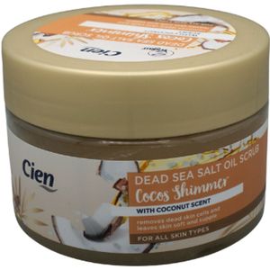 Cien Dode Zeezout-olie Scrub - Cocos Shimmer | 1x 250ml - Kokos Geur | Bodyscrub voor alle huidtypen