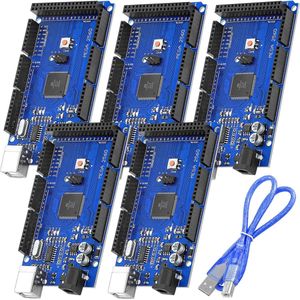 AZDelivery 5 x AZ-Mega 2560 R3 Bestuur met ATmega2560 met USB-kabel