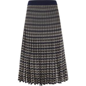 Baum und Pferdgarten - Cyrilla - Midi Rok - Brown Blue Houndstooth