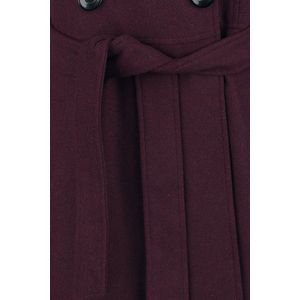 Black Premium by EMP Donkerrode winterjas met bindceintuur - Dames - S