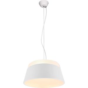 LED Hanglamp - Torna Barnaness - E27 Fitting - 3-lichts - Rond - Mat Wit - Aluminium