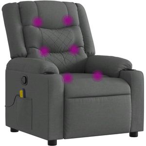 vidaXL - Massagestoel - Donkergrijs - Stof