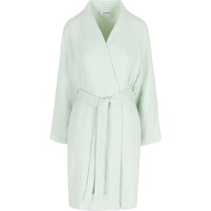 Casilin - Mousseline Badjas Dames - Absorberende Sauna Badjas - Tetra Katoen en Bamboe - Zachte Badstoff - Groen - XL