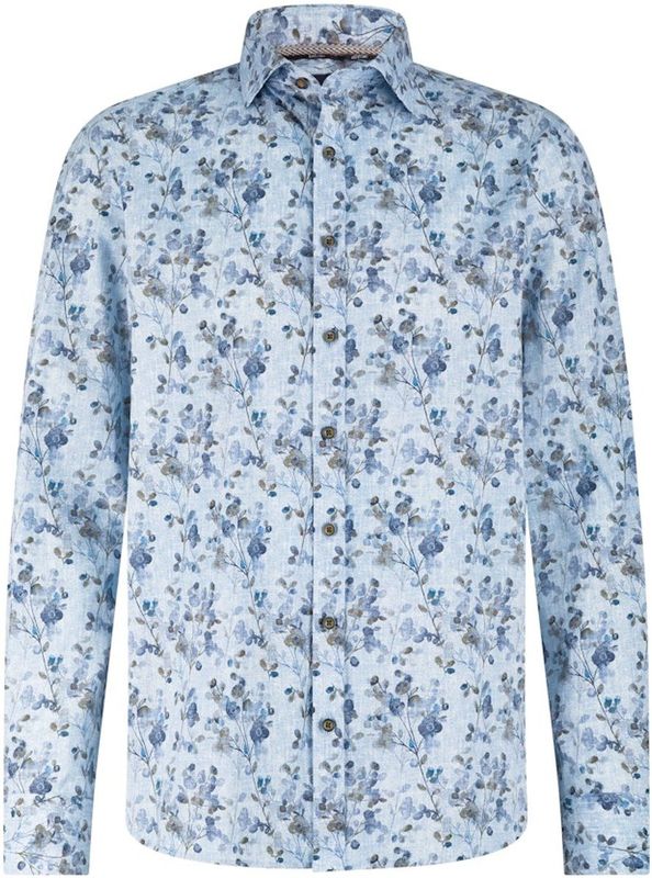 State of Art Heren overhemd lange mouw grijs (Maat: S) - Ruit