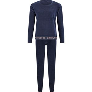 Charlie Choe - Velours Lounge Set - Donkerblauw - Dames