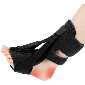 Plantaire fasciitis nachtspalk - 3 verstelbare plantaire fasciitis verlichtingsbeugel - Plantaire fasciitis verlichting vrouwen mannen banden - Dag Nacht - Zwart - 1 ST
