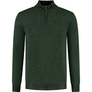 GENTS - Halfzip merinoblend - Polyblend - Groen - Maat S/S