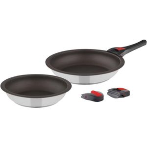 5-delige Pannenset voor Inductiekoken met Afneembare Handgrepen - Ideaal voor Thuis en Camping