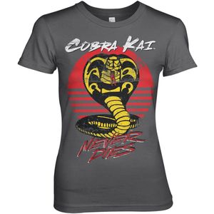 Cobra Kai Never Dies Girly Tee Damen T-Shirt Dark-Grey-S
