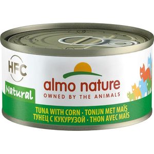 Almo Nature Natvoer voor Katten - HFC Natural - 24 x 70g - Tonijn met Mais - 24 x 70 gram