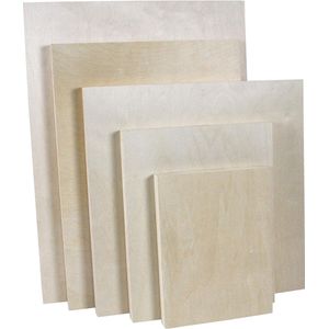 Schilderspaneel 3D - Schilderspanelen hout - 30 x 30 cm - per 2 verpakt