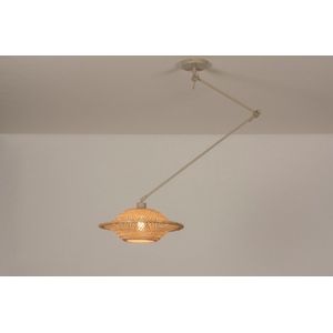 Lumidora Hanglamp 31228 - E27 - Bruin - Beige - Naturel - Zand - Metaal - ⌀ 40 cm