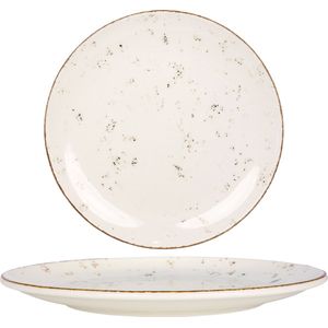 Bonna Dinerbord - Grain - Porselein - 25 cm - set van 6