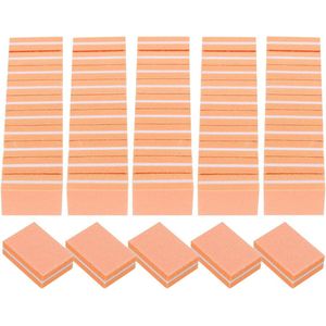 100 stuks nagelvijlen en nagelschuurblokken - korrelgrootte 100/180 - groothandel nagelpolijstblokken - professionele nagelpolijstset - acryl- en natuurlijke nagels - oranje