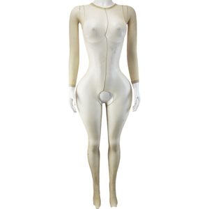 BamBella ® - Panty pak -Onesize - body suit - Dames - Onesize - Erotische jumpsuit van kant lingerie Bruin