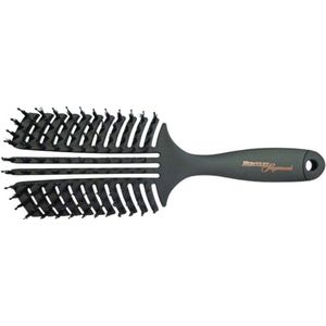 Brede Vent Brush voor Haarontwarren en Masseren - Ergonomische Haarborstel met Natuurlijke Haren en Nylon Pin